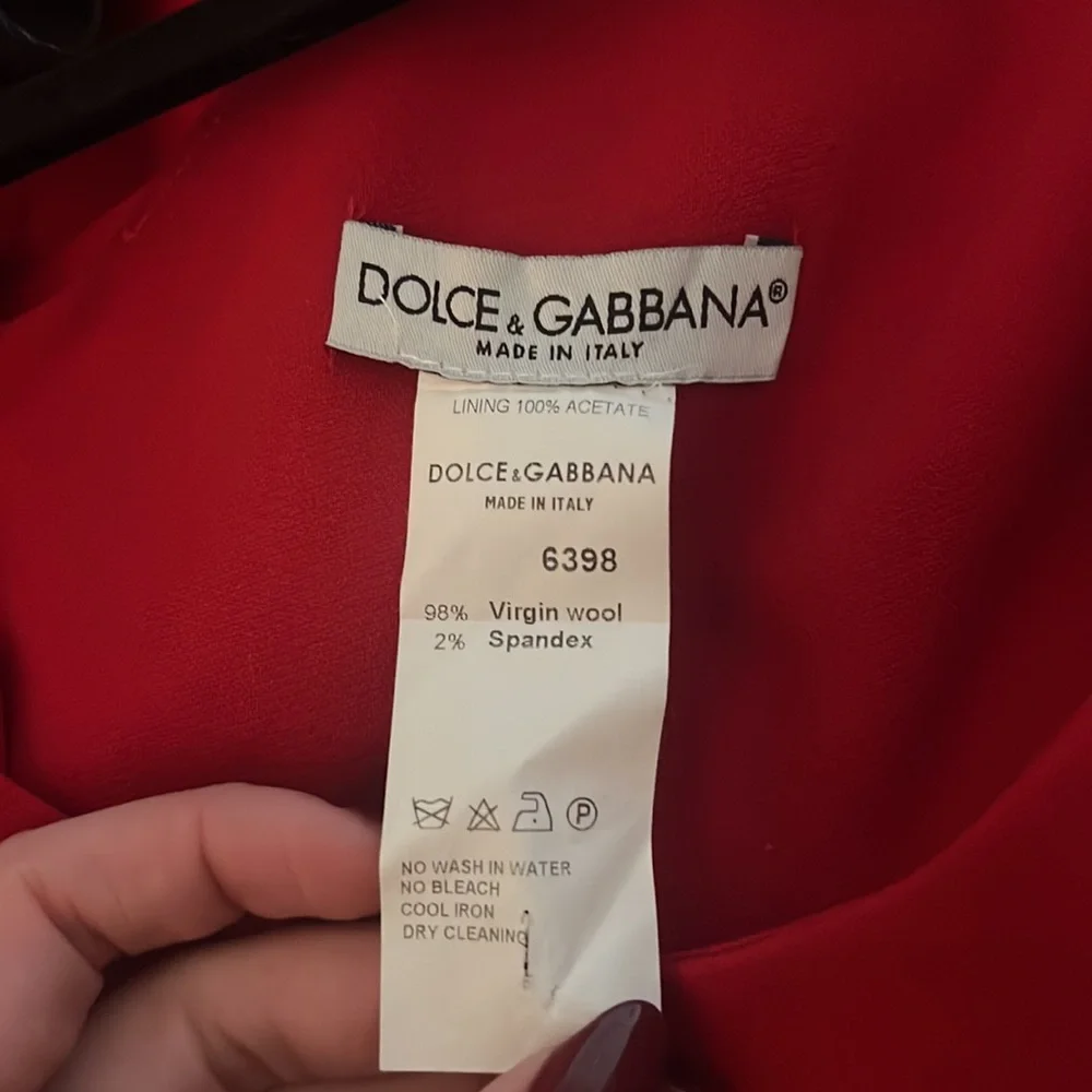 Dolce & Gabbana Red Midi Dress - Picture 3 of 4